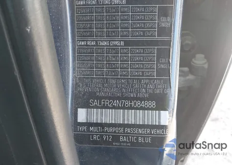 2008 Land Rover Lr2 Hse from USA, damaged, VIN SALFR24N78H084888